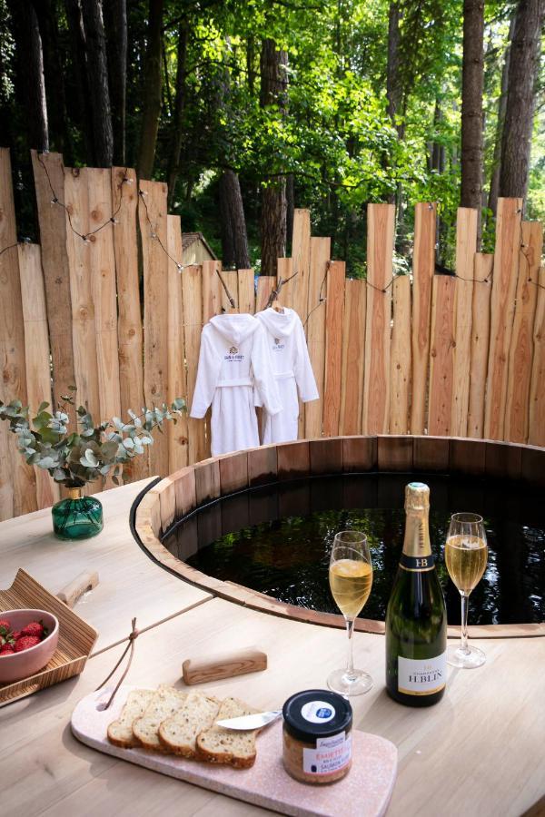 Bain De Foret - Lodges Cosy & Spa Neufchatel Hardelot Bagian luar foto