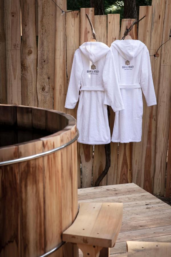 Bain De Foret - Lodges Cosy & Spa Neufchatel Hardelot Bagian luar foto